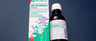 флакон и упаковка капель Зеленина