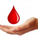 Капля крови и ладонь