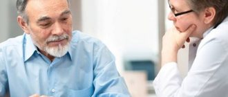 Man consulting with doctor