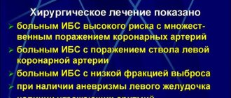 показания к хирургическому лечению
